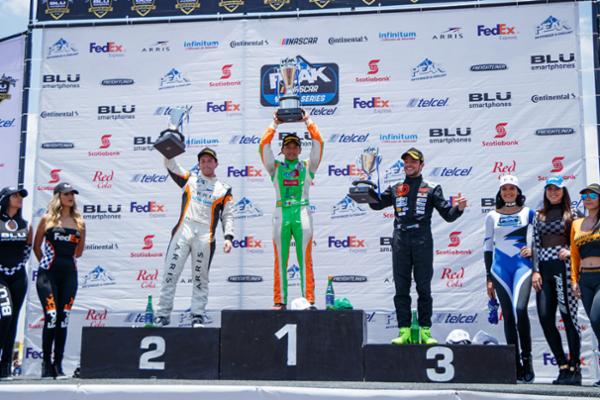 Uno-dos de Escudería Telmex Telcel en Challenge en Aguascalientes; Calderón, podio en NASCAR PEAK