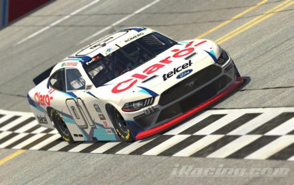 Pietro Fittipaldi queda cerca del podio como invitado de NASCAR PEAK México Series iRacing