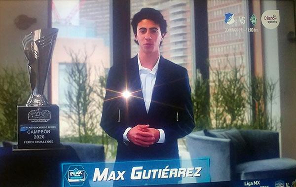 Reciben Max Gutiérrez y Andrés Pérez de Lara trofeos de campeón en Gala de NASCAR México