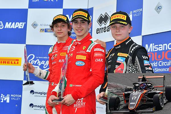 Sale Chaves Camara de Misano como nuevo líder de F4 Italiana; Emmo Jr. se estrena en los puntos