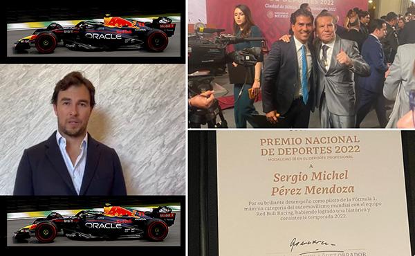 Se entregó Premio Nacional de Deportes 2022 con Sergio Pérez en Deporte Profesional
