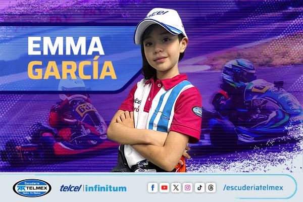 Se integra la pequeña piloto Emma García a Escudería Telmex Telcel