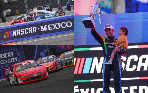 Gran ánimo priva en Calderón, Baca y López, pilotos Telmex-Telcel, para la carrera de NASCAR México en Monterrey