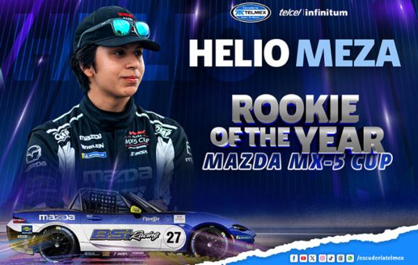 Gana Helio Meza título Rookie of the Year de Mazda MX-5 Cup