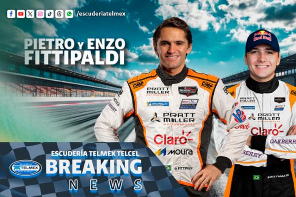 Los pilotos Claro Pietro y Enzo Fittipaldi correrán juntos las 24 Horas de Daytona