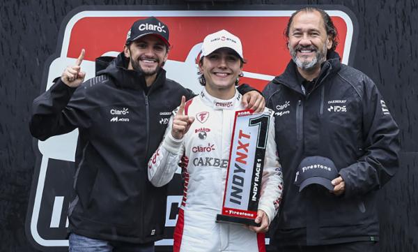 Enzo Fittipaldi conquista su primer triunfo en Indy NXT tras gran remontada en Indian&aacute;polis