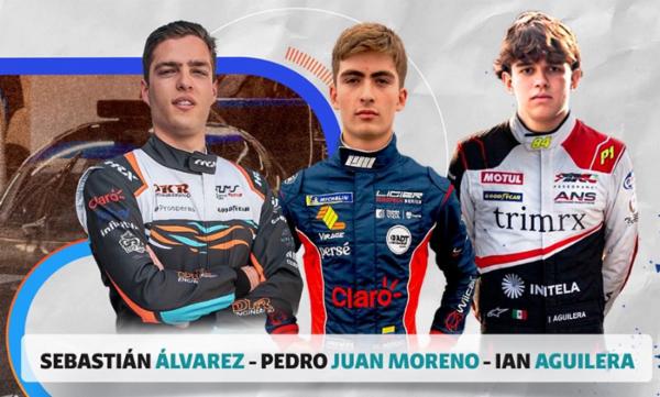 Sebasti&aacute;n &Aacute;lvarez P4, Ian Aguilera P9 y Pedro Juan Moreno P11 en las 4 Horas de Magny-Cours