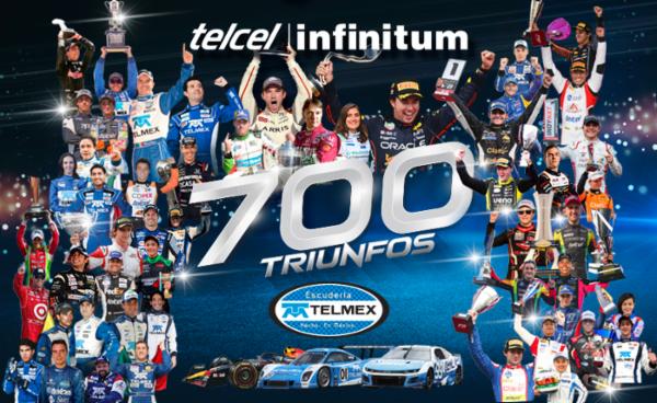 Escuder&iacute;a Telmex Telcel alcanza 700 triunfos y reafirma su legado en el automovilismo