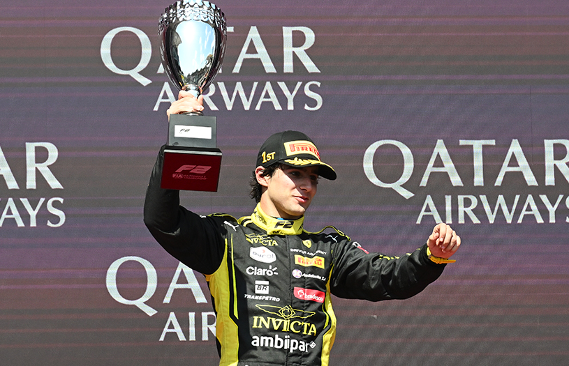 Doble podio y triunfo para Rafael Cámara y es nuevo líder de F2 cuando restan dos fechas para el final